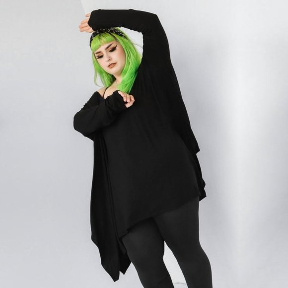 Foxblood Tops - Foxblood Long Flowing Top with Thumbholes